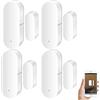 RISOON Sensore per porte e finestre: Smart Tuya Sensore per porta App gratuita Avvisi in tempo reale, sensore di contatto WiFi wireless per finestre per sicurezza domestica e automazione domestica