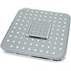 ZENZERO® - SOFFIONE DOCCIA in plastica con finitura cromata - QUADRATO 15x15 (cm) - Attacco 1/2 - doppio getto - Pezzi 1