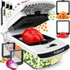Fullstar Pro Original - Taglia Verdure Multifunzione - 2 Lame | Tagliaverdure Multifunzione Manuale a Cubetti - Affetta & Tritatutto per Cipolle, Patate e Frutta (2-in-1, Bianco)