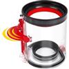 WYWY.Wide Piccolo contenitore della polvere 969509-02 per Dyson V10 Motorhead (rosso) per Fluffy V10