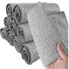 MANFÂ 10 Pz Strofinacci multiuso in filo,Filo Metallico,Spugne Cucina,Panni Catturapolvere,Wire Dishwashing,Spugnette Piatti,Panni Cattura Polvere,Stracci Bifacciale in Wire e Microfibra-30 x 30 cm
