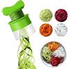 AUAUY Spiralizzatore di Verdure Portatile, Affettatrice a Spirale Vegetale, Affettatrice a Spirale, Grattugia Multifunzionale, Grattugia da Cucina per Fare Pasta Vegetale, Cetriolo, Carote Tagliuzzati