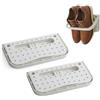 Cyrank Scarpiera da Parete, 2 Pezzi Scarpiera in plastica da Appendere Scarpiera Pieghevole in plastica Portaoggetti Porta Scarpe Appendiabiti per Scarpe(Bianco)