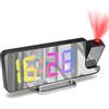 Cuteefun Sveglia con Proiettore Soffitto, Sveglia Digitale da Comodino con Temperatura, Snooze, Luminosità Regolabile, 12/24H, Orologio con Proiezione Ora Soffitto per Camera da Letto, Cifre Colorate