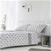 COTTON ARTean Set di lenzuola GAMIZ grigio letto da 160 x 190/200. 50% cotone, 50% poliestere.