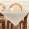Softalker Tovaglia Centrotavola 80x80 cm Antimacchia in Finto Lino Tovaglia Quadrato Elegante Moderna Tovaglie da Esterno impermeabile Decorativa per Natalizie Feste, Compleanno, Cucina, 1 Pezzo Beige
