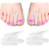 Generic Gel Hallux Valgus - Separatore per dita dei piedi, in silicone, 4 pezzi, per alleviare le palle e le dita dei piedi sovrapposte, in silicone