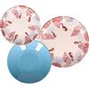 ROSE & TULIPANI MILANO Rose & Tulipani - Set 18 Piatti Seabed
