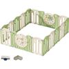 Gcarebb Box Bambini, Box Bambini, Recinto per Bambini con Materiali Sicuri, Cancello Di Sicurezza, Forma Regolabile, Tappetino per Giochi, Facile da Piegare, Antiscivolo (12 14 16 Pannelli)