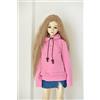 XiDonDon 30 cm/45 cm/60 cm Vestiti per Le Bambole 1/3 1/4 1/6 Accessori per Bambole BJD BJD SD Moda Fai da Te con Cappuccio Giocattoli Bambole Abbigliamento (Pink,1/4)