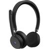 Lenovo Cuffie Lenovo a Padiglione Wireless Bluetooth con microfono Nero [4XD1M80020]