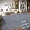 Villeroy & Boch Tappeto di lana Francois, naturale, tessuto a mano ed ecologico, per soggiorno, camera da letto, sala da pranzo, corridoio, cucina, argento, 120 x 170 cm