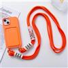 xinyunew Cover per iPhone 11 Pro con Cordino, Card package Custodia con Laccio Tracolla Cellulare Girocollo Collana Protettiva per iPhone 11 Pro, arancione
