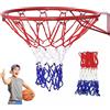 ZLXFT Rete per Canestro da Basket,2 pezzi Ricambio Rete da Basket,Canestro da Pallacanestro Rete Blu Rosso Bianco, per uso sostitutivo all'interno o all'esterno