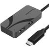 SABRENT Hub USB-C a 3 Porte con USB PD 3.0: [1] USB-A 5Gbps, [2] USB-A 480 Mbps, [1] USB C 5 Gbps con Alimentazione da 100W per Laptop, Steam Deck, ASUS ROG Ally, Tablet (HB-C4WP)