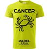 Zena Padel T-Shirt Uomo | Dry Fit | Elasticizzato e Traspirante | Made in Italy | Zodiac Cancro (IT, Testo, M, Regular, Regular, Verde Lime)