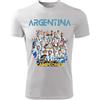 Vestin M-Italy T-Shirt Padel in Tessuto Dry Fit Unisex - C America Argentina - Elasticizzato e Traspirante Maglietta Maglia Super vestibilità Top qualità (IT, Testo, S, Regular, Regular, Bianca)