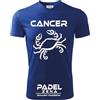 Zena Padel T-Shirt Uomo | Dry Fit | Elasticizzato e Traspirante | Made in Italy | Zodiac Cancro (IT, Testo, M, Regular, Regular, Royal)