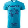 Zena Padel T-Shirt Uomo | Dry Fit | Elasticizzato e Traspirante | Made in Italy | Zodiac Cancro (IT, Testo, M, Regular, Regular, Azzurro)