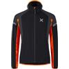 MONTURA Flash Sky Jacket, Giacca Leggera da Uomo ideale per attività outdoor, aerobiche e tempo libero (S, Nero/Arancio Brillante)