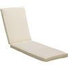 Outsunny Cuscino per Sdraio Imbottito e Sfoderabile 188x53x8cm Crema - Outsunny