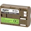 ayex batteria BP-511A Li-Ion per Canon EOS 1d, 5d, 10d, 20d, 30d, 40d, 50d, D10, D20, D30, D60, 300d