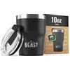 Greens Steel BEAST Tazza Termica da Viaggio - 300 ml I Nero Opaco I Doppia Parete Inox Termos Caffè Isolato I Ideale per Caffè Freddo o Caldo