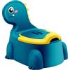 Glenmore Vasino Per Bambini Bambino Bimbi Vasetto Water WC Portatile Bambina Bimbo Dinosauri Gabinetto Pipi Vasini Sedile con Coperchio Vater Viaggio Baby Bambine Toilette Poltroncina Piccolo Sedia Bimba Blu