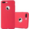 Cadorabo Custodia per Apple iPhone 8 PLUS / 7 PLUS / 7S PLUS in CANDY ROSSO - Morbida Cover Protettiva Sottile di Silicone TPU con Bordo Protezione - Ultra Slim Case Antiurto Gel Back Bumper Guscio