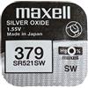 Maxell One (1) X Maxell 379 SR521SW SB-AC ossido di argento batteria da orologio 1,55 V fornita in Blister
