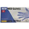 MED CONSULTING Srl GUANTO PER ESAMINAZIONE MONOUSO NON STERILE IN NITRILE MISURA LARGE NEW MED GLOVE CON MANICHETTA SENZA POLVERE COLORE BLU 100 PEZZI