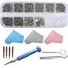 Drado Set Kit Riparazione Viti Occhiali Cacciavite Nasello Silicone Pinzette per Occhiali Da Sole Occhiali Vintage