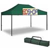 Cilvani Gazebo 3x4.5 Verde E Professionale Impermeabile Prof RICHIUDIBILE Verde 3X4,5 mt Pieghevole RAPIDO Automatico FISARMONICA STRUTTURA IN GRIGIO