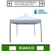 GRECOSHOP Gazebo pieghevole impermeabile in alluminio 3x3m Bianco - Mod. Super Ignis