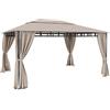 Bricozone - Gazebo Da Giardino 3 x 4 m Con Tende Laterali Richiudibili Struttura In Acciaio Robusto Copertura Impermeabile 180 g/m² Con 4 Teli