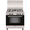 GLEM GAS - Cucina a Gas A855GI 5 Fuochi Gas Forno Gas Classe A Dimensioni 80x50 Colore Inox Serie Alpha