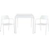 MIlani Home INDEX - set tavolo in metallo cm 80 x 80 x 73h con 2 poltrone Aviim