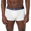 Emporio Armani Stretch Cotton Superfine Cotton Trunk, Boxer Uomo, Bianco (White), L