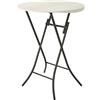 Lifetime - Tavolo da bistrot Rotondo, Pieghevole, 84 cm, Colore: Bianco