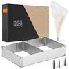 Moritz & Moritz Stampo Rettangolare Torta - Regolabile in Modo Graduale - 51x33x5cm (max) - Per Cuocere e Decorare