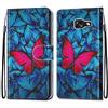 Mo-Somnus Cover per Samsung Galaxy A5 2017/ A520, Custodia in PU Pelle Magnetica Libro Flip Caso Antiurto Portafoglio [Supporto Stand] con Porta Carte e Cinturino da Polso Wallet Case (Farfalla)