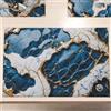 PETTI Artigiani Italiani MARBLELIZED - Tovagliette Americane Lavabili, Tovaglietta in Tessuto Effetto Marmo Blu, Set da 2 (30x45 cm) - Eleganti, Ideali per Colazione, Pranzo e Cena, Idea Regalo, 100% Made in Italy