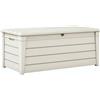 Keter Baule da Giardino Brightwood, 454L, Effetto Legno, Bianco, 145x69,7x60,3H cm