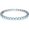 SWAROVSKI BRACCIALE TENNIS TAGLIO TONDO BLU M DONNA SWAROVSKI