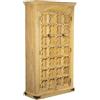 DRW Armadio con 2 Ante intagliate in Legno Naturale 100x40x180 cm, Tessuto, Bianco, Medidas: 231x78x91 cm
