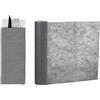 VIRSUS kit 1 Rotolo Runner + 100 Buste Portaposate in TNT Tessuto Non Tessuto, Runner 40cm x 24 Metri e Peso 45gr/mq, Pretaglio 30cm, Portaposate 11x25cm con tovagliolo, per ristorazione (Grigio)