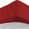 Passion Lenzuolo 100% cotone sotto con angoli elasticizzati, matrimoniale una piazza e mezza o singolo materasso di altezza 25cm (Singolo 90x200+25/30, Rosso)