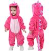 Doladola Unisex Toddlers pagliaccetto neonato natale Animale Stile Flanella Cosplay Halloween Costume Attrezzatura (Dinosauro Roseo, 12-18 Mesi)
