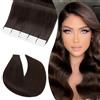 UK-Fashion-Shop Extension Capelli Veri Biadesivo 20 Fasce 30g 40cm 2 Marrone Scuro Lunghi Lisci Naturali Umani Tape in Remy Human Hair Extensions Adesive