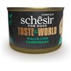 Schesir Taste the World, gusto Pollo e Carbonara, Cibo Umido Completo per cani (lattine 8 da 150g)